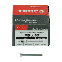 Load image into Gallery viewer, TIMCO Machine Pan Head Silver Screws - All Sizes,100pcs
