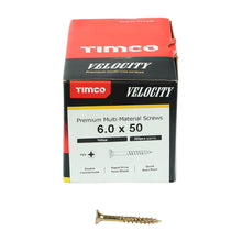 Load image into Gallery viewer, TIMCO Velocity Premium Multi-Use Countersunk Gold Woodscrews - 3.0 x 16 Box OF 200 - 30016VY
