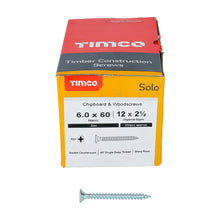 Load image into Gallery viewer, TIMCO Solo Countersunk Silver Woodscrews - 3.0 x 12 Box OF 200 - 30012SOLOZ
