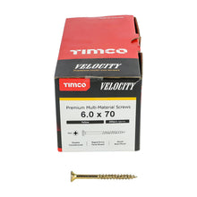 Load image into Gallery viewer, TIMCO Velocity Premium Multi-Use Countersunk Gold Woodscrews - 3.0 x 16 Box OF 200 - 30016VY
