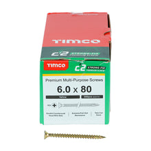 Load image into Gallery viewer, TIMCO C2 Strong-Fix Multi-Purpose Premium Countersunk Gold Woodscrews - 3.5 x 12 Box OF 200 - 35012C2

