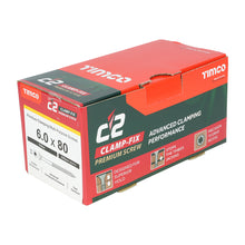 Load image into Gallery viewer, TIMCO C2 Clamp-Fix Multi-Purpose Premium Countersunk Gold Woodscrews - 6.0 x 80 Box OF 200 - 60080C2C
