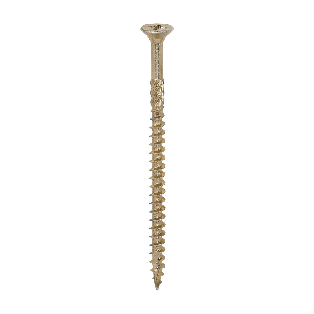 TIMCO C2 Strong-Fix Multi-Purpose Premium Countersunk Gold Woodscrews - 6.0 x 100 Box OF 100 - 60100C2