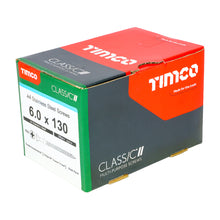 Load image into Gallery viewer, TIMCO Classic Multi-Purpose Countersunk A4 Stainless Steel Woodcrews - 6.0 x 130 Box OF 100 - 60130CLA4
