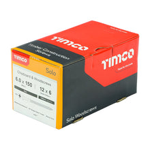 Load image into Gallery viewer, TIMCO Solo Countersunk Silver Woodscrews - 6.0 x 150 Box OF 100 - 60150SOLOZ
