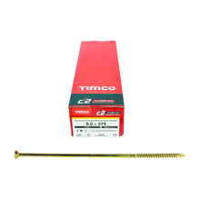 Load image into Gallery viewer, TIMCO C2 Clamp-Fix Multi-Purpose Premium Countersunk Gold Woodscrews - 8.0 x 275 Box OF 25 - 80275C2C
