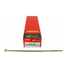 Load image into Gallery viewer, TIMCO C2 Clamp-Fix Multi-Purpose Premium Countersunk Gold Woodscrews - 8.0 x 300 Box OF 25 - 80300C2C

