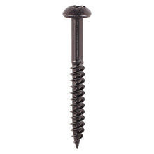 Load image into Gallery viewer, TIMCO Twin-Threaded Round Head Black Woodscrews - 6 x 1 Box OF 200 - 00061BJC
