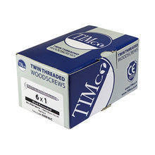 Load image into Gallery viewer, TIMCO Twin-Threaded Round Head Black Woodscrews,All Sizes
