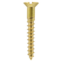 Load image into Gallery viewer, TIMCO Solid Brass Countersunk Woodscrews - 12 x 2 1/2 Box OF 100 - 12212CBS
