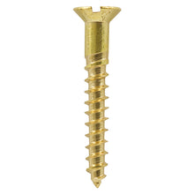 Load image into Gallery viewer, TIMCO Solid Brass Countersunk Woodscrews - 10 x 2 1/2 Box OF 100 - 10212CBS
