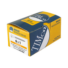 Load image into Gallery viewer, TIMCO Solid Brass Countersunk Woodscrews - 6 x 1 Box OF 200 - 00061CBS
