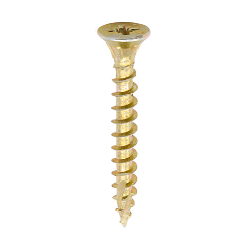 TIMCO C2 Strong-Fix Multi-Purpose Premium Countersunk Gold Woodscrews - 4.5 x 30 Box OF 200 - 45030C2