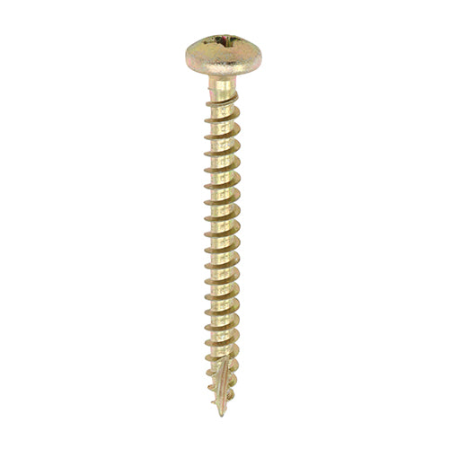 TIMCO Classic Multi-Purpose Pan Head Gold Woodscrews - 4.0 x 50 Box OF 200 - 40050CLAP