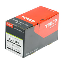 Load image into Gallery viewer, TIMCO Slash Point Sheet Metal to Timber Screws Exterior Silver with EPDM Washer - 6.3 x 100 Box OF 100 - DS100W16B
