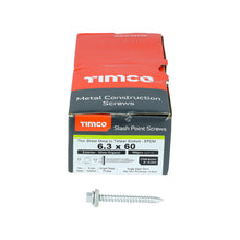 Load image into Gallery viewer, TIMCO Slash Point Sheet Metal to Timber Screws Exterior Silver with EPDM Washer - All Sizes
