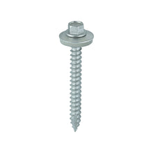 Load image into Gallery viewer, TIMCO Slash Point Sheet Metal to Timber Screws Exterior Silver with EPDM Washer - 6.3 x 60 Box OF 100 - DS60W19B
