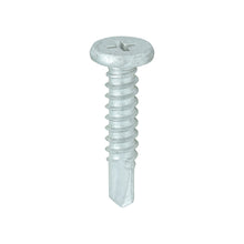 Load image into Gallery viewer, TIMCO Self-Drilling Metal Framing Low Profile Pancake Head Exterior Silver Screws - 5.5 x 26 Box OF 500 - FP26
