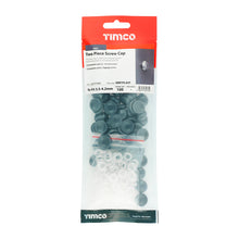 Load image into Gallery viewer, TIMCO Two Piece Screw Caps Grey - To Fit 3.5 to 4.2 Screw TIMpac OF 100 - GREYPLAST

