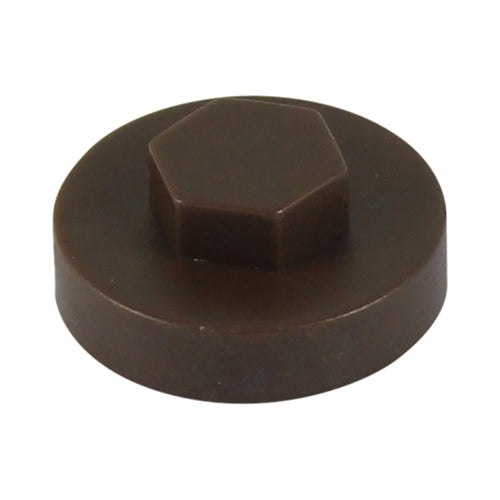 TIMCO Hex Head Cover Caps VanDyke Brown - 16mm Bag OF 1000 - 1608B29CAP