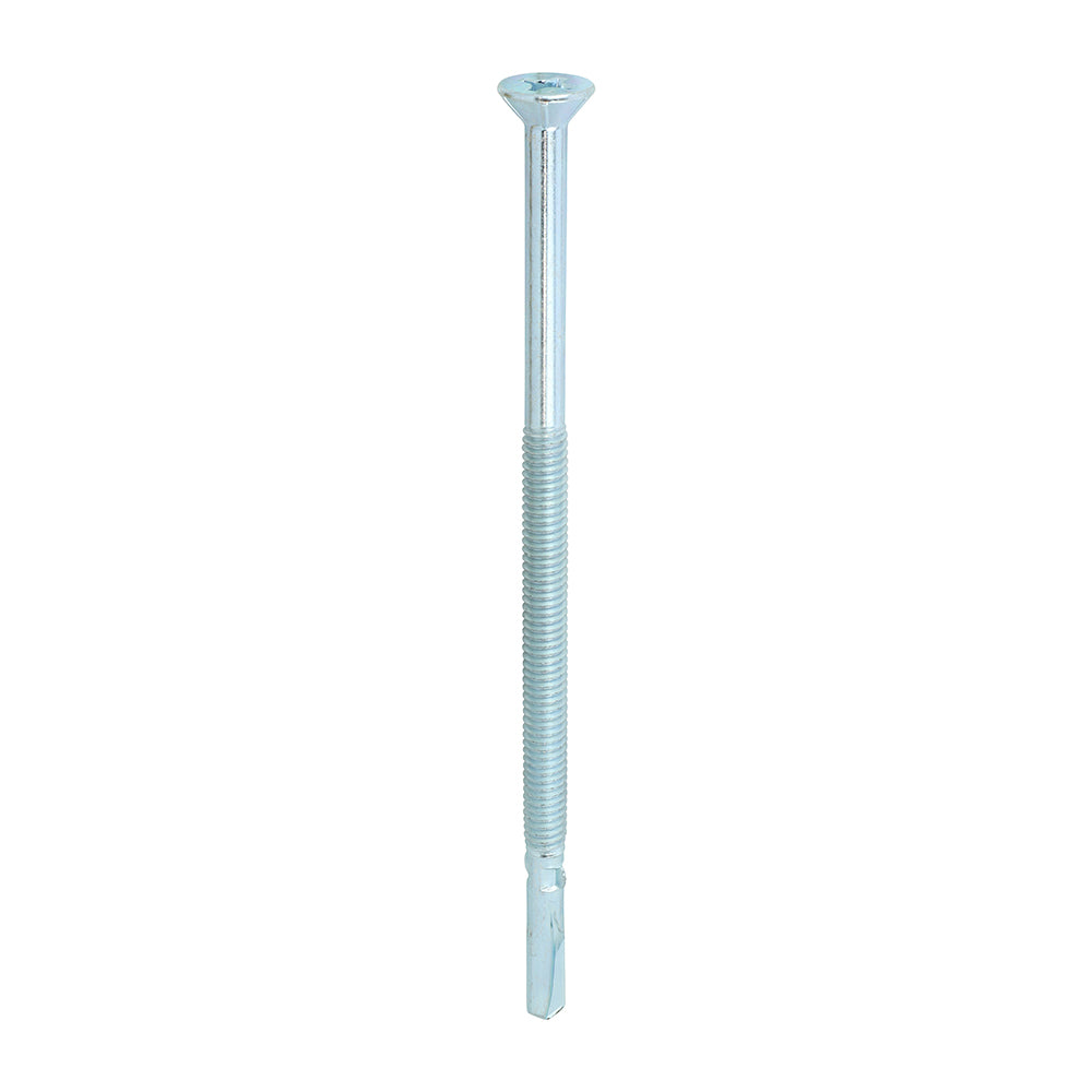TIMCO Self-Drilling Wing-Tip Steel to Timber Heavy Section Silver Screws  - 5.5 x 120 Box OF 100 - HW120B