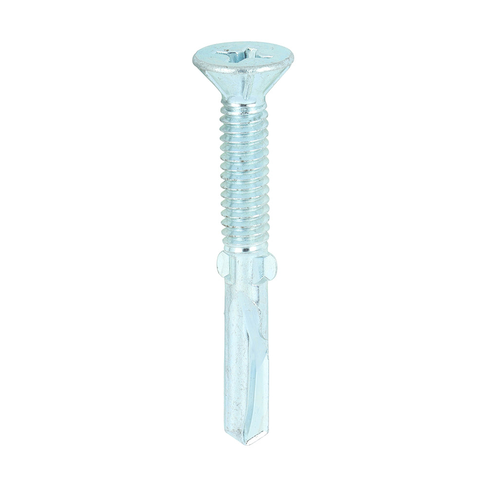 TIMCO Self-Drilling Wing-Tip Steel to Timber Heavy Section Silver Screws  - 5.5 x 45 Box OF 200 - HW45B