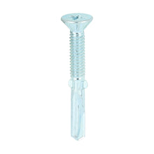Load image into Gallery viewer, TIMCO Self-Drilling Wing-Tip Steel to Timber Heavy Section Silver Screws  - 5.5 x 100 Box OF 100 - HW100B
