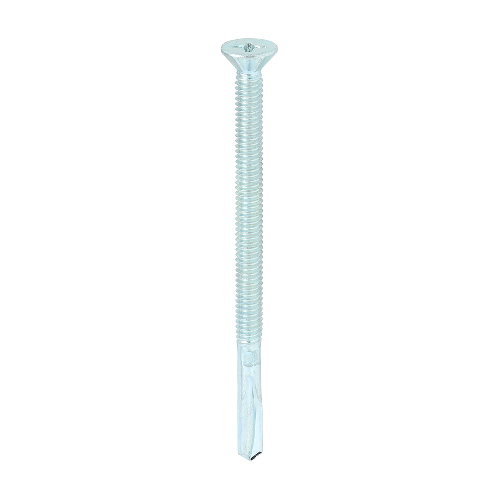 TIMCO Self-Drilling Wing-Tip Steel to Timber Heavy Section Silver Screws  - 5.5 x 85 Box OF 100 - HW85B