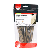 Load image into Gallery viewer, TIMCO Timber Screws Hex Flange Head Exterior Green - 6.7 x 100 Box OF 50 - 100IN
