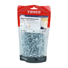 Load image into Gallery viewer, TIMCO Self-Drilling Wing-Tip Steel to Timber Light Section Silver Screws  - All Sizes
