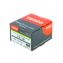 Load image into Gallery viewer, TIMCO Self-Drilling Wing-Tip Steel to Timber Light Section Exterior Silver Screws  - 5.5 x 100 Box OF 100 - LW100S
