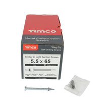 Load image into Gallery viewer, TIMCO Self-Drilling Wing-Tip Steel to Timber Light Section Silver Screws  - All Sizes
