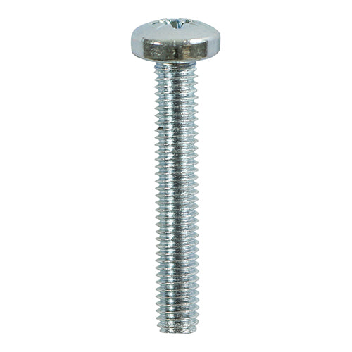 TIMCO Machine Pan Head Silver Screws - M6 x 40 Box OF 100 - 6040PPM