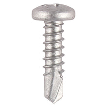 Load image into Gallery viewer, TIMCO Window Fabrication Screws Pan PH Self-Tapping Self-Drilling Point Martensitic Stainless Steel &amp; Silver Organic - 4.2 x 16 Box OF 1000 - 131SS
