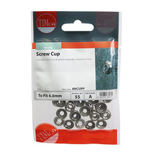 Load image into Gallery viewer, TIMCO Screw Cups Nickel - To fit 8 Gauge Screws TIMpac OF 55 - 8NCUPP
