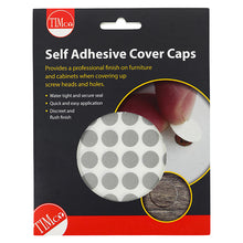 Load image into Gallery viewer, TIMCO Self-Adhesive Screw Cover Caps Aluminium - 13mm Pack OF 112 - COVERAL13
