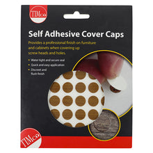 Load image into Gallery viewer, TIMCO Self-Adhesive Screw Cover Caps Natural Walnut - 13mm Pack OF 112 - COVERNW13

