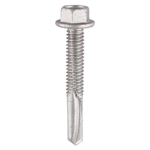 TIMCO Self-Drilling Heavy Section Screws Exterior Silver with EPDM Washer - 5.5 x 80 Box OF 100 - H80B