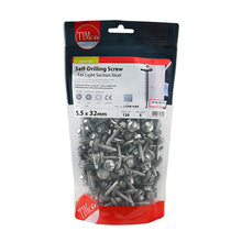 Load image into Gallery viewer, TIMCO Self-Drilling Light Section Screws Exterior Silver with EPDM Washer - 5.5 x 100 Box OF 100 - L100W16B
