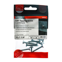 Load image into Gallery viewer, TIMCO Self-Tapping Countersunk Silver Screws - 8 x 1 TIMpac OF 18 - 00081CCAZP
