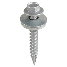 Load image into Gallery viewer, TIMCO Slash Point Sheet Metal to Timber Screws Exterior Silver with EPDM Washer - All Sizes
