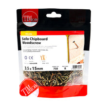 Load image into Gallery viewer, TIMCO Solo Countersunk Gold Woodscrews - 3.5 x 15 TIMbag OF 750 - 35015CHYB
