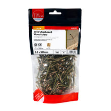 Load image into Gallery viewer, TIMCO Solo Countersunk Gold Woodscrews - 5.0 x 50 TIMbag OF 180 - 50050CHYB

