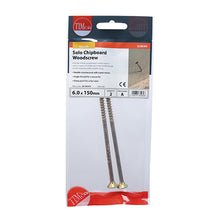 Load image into Gallery viewer, TIMCO Solo Countersunk Gold Woodscrews - 6.0 x 150 TIMpac OF 2 - 60150CHYP
