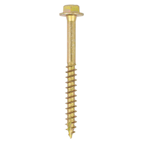 TIMCO Solo Advanced Hex Head Gold Coach Woodscrews - 8.0 x 120 TIMpac OF 4 - 8120SCSYP