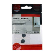 Load image into Gallery viewer, TIMCO Threaded Screw Caps Solid Brass Polished Chrome - 12mm TIMpac OF 4 - TSC12PCP

