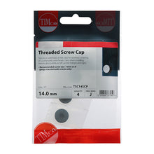 Load image into Gallery viewer, TIMCO Threaded Screw Caps Solid Brass Satin Chrome - 14mm TIMpac OF 4 - TSC14SCP
