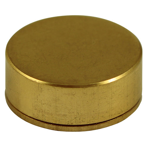 TIMCO Threaded Screw Caps Solid Brass Polished Brass - 16mm TIMpac OF 4 - TSC16PBP