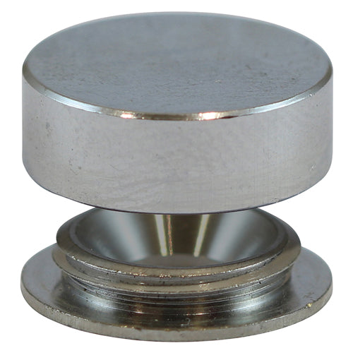 TIMCO Threaded Screw Caps Solid Brass Satin Chrome - 14mm Unit OF 40 - TSC14SC