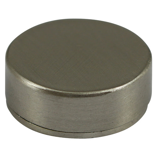 TIMCO Threaded Screw Caps Solid Brass Satin Nickel - 16mm TIMpac OF 4 - TSC16SNP
